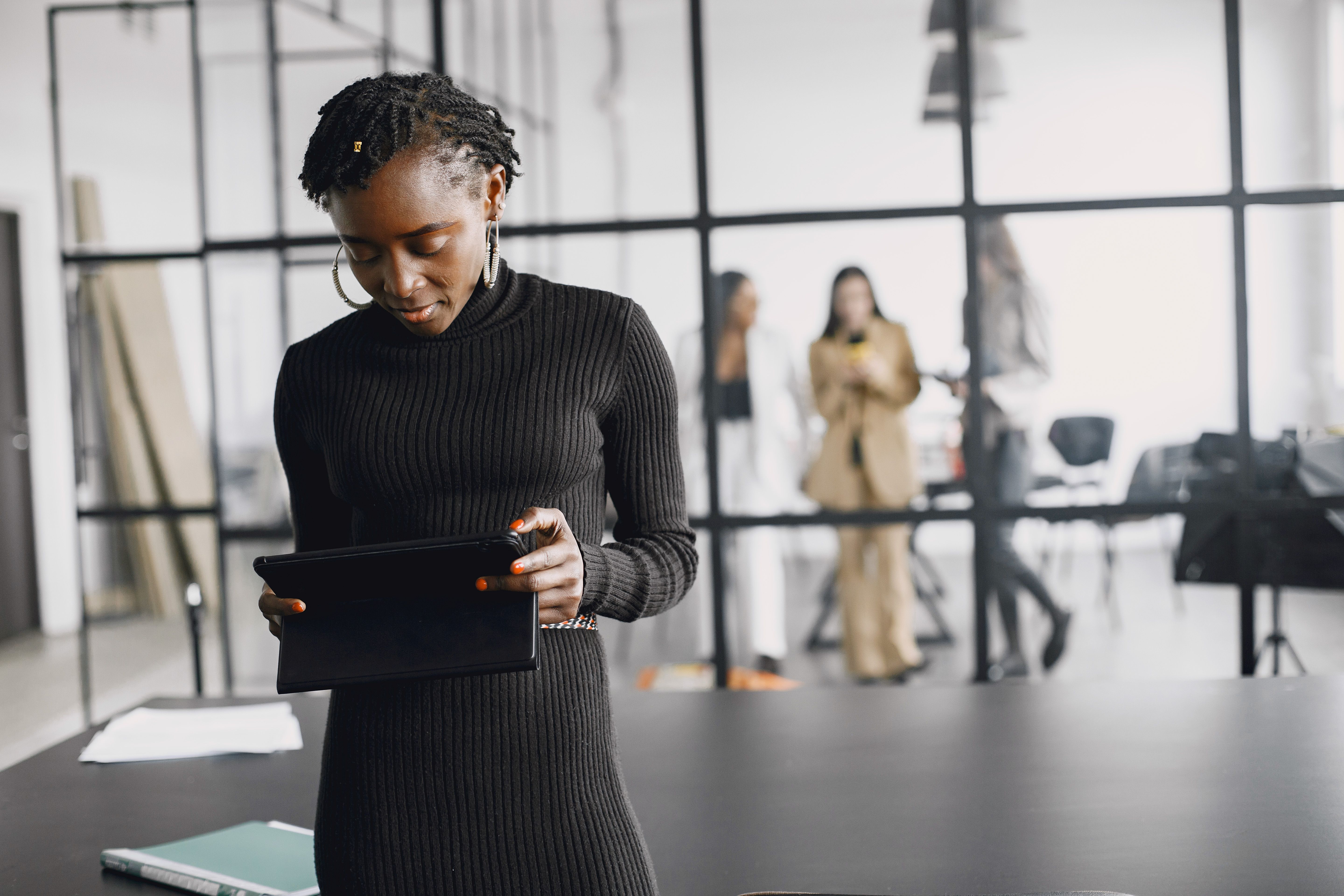 Woman moving forward toward employment