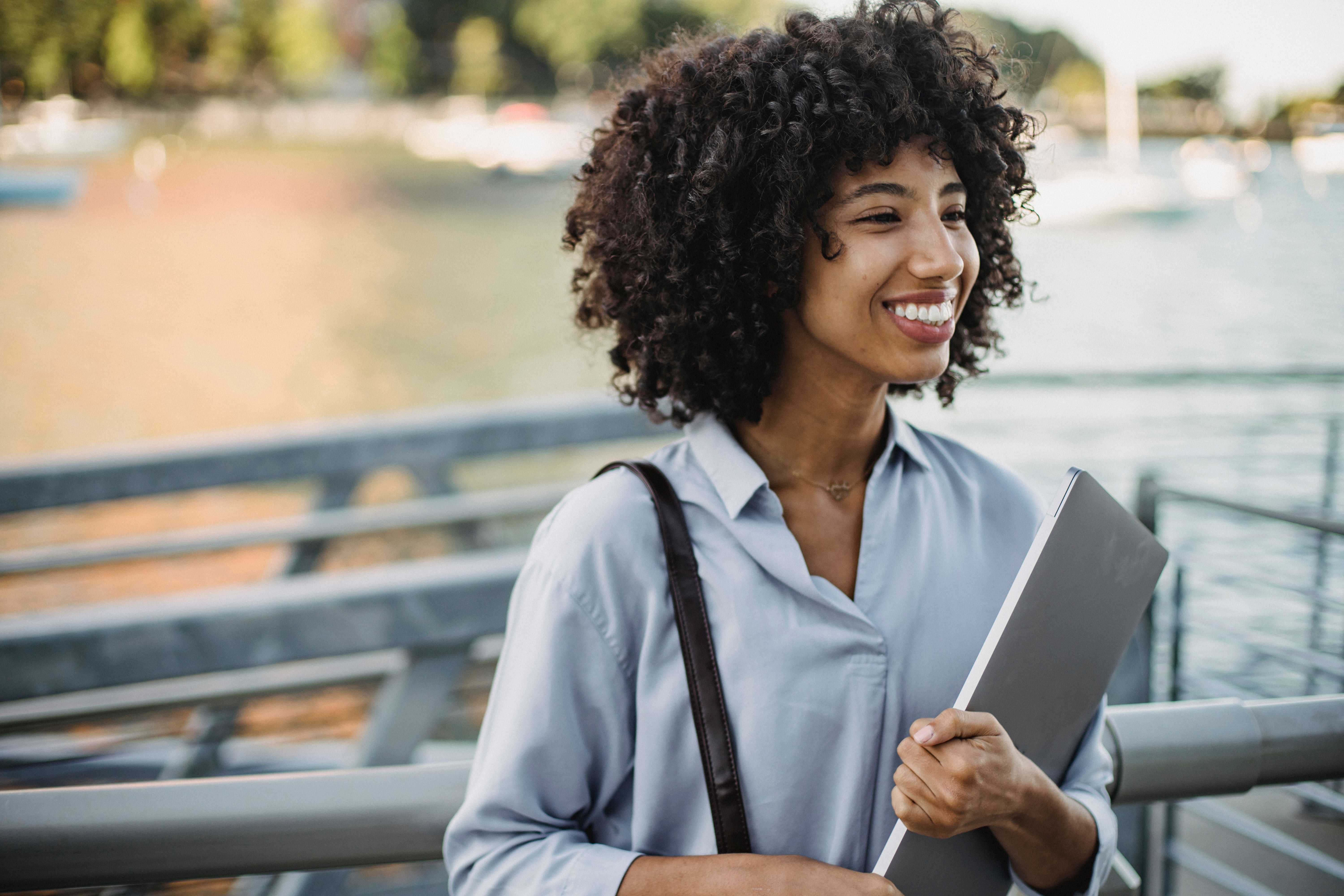 Woman entrepreneur building her business